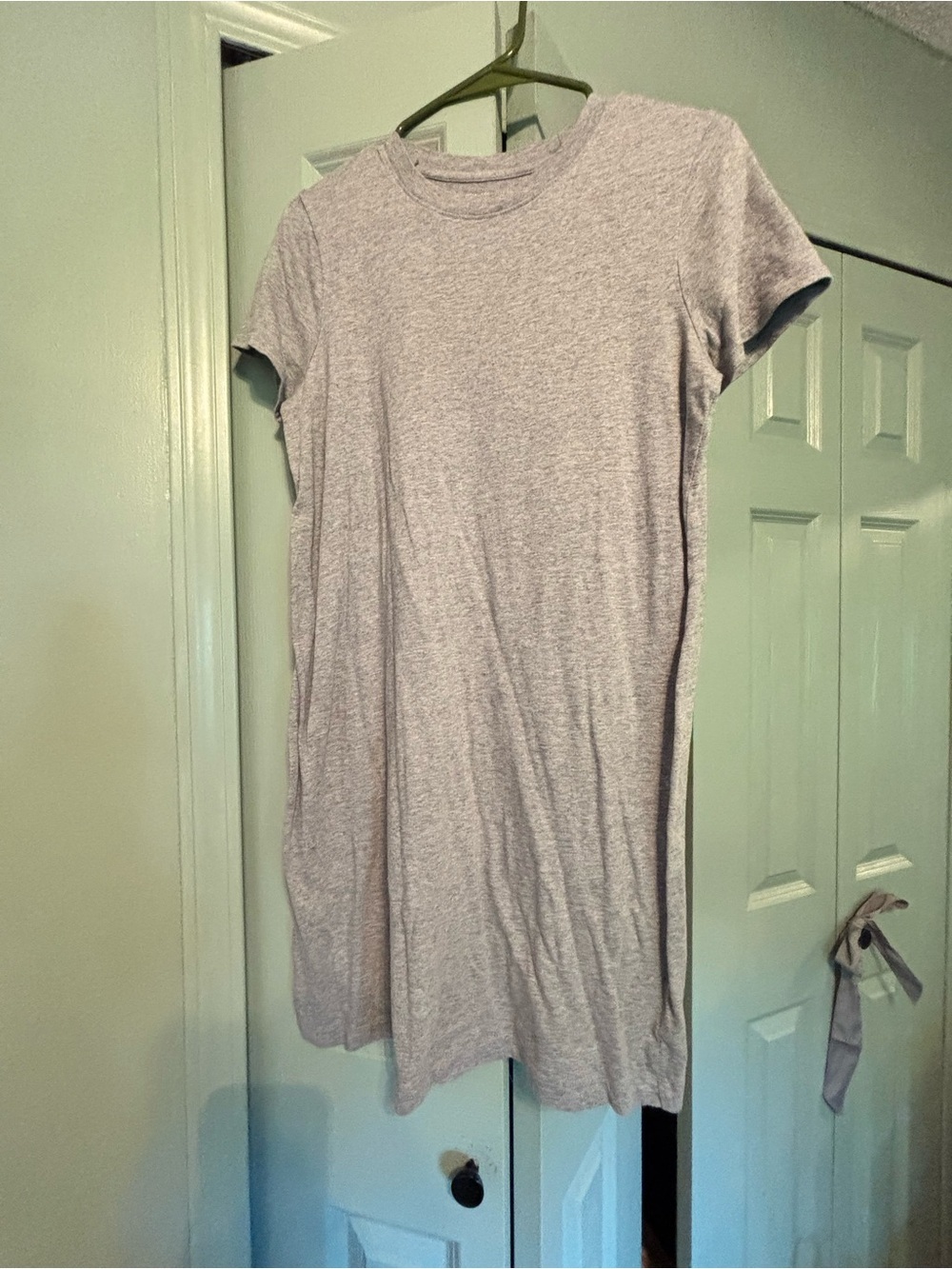 Time and Tru Lavender Heather Midi T-Shirt Dress